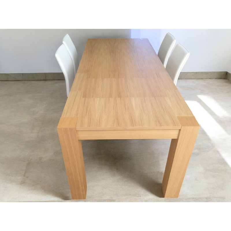 Tavolo rovere naturale spazzolato cm 160x90h.77 aperto 210/260 nuovo art.633 consegna gratuita-arredamentishop.it  Tempesta O...