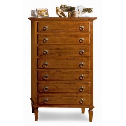 Settimino in Legno Massello 7 Cassetti Arte Povera Noce 85x47h138 cm - Nuovo art.6019A - arredamentishop.it  Zanini Offerte m...