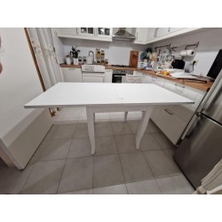 Tavolo a libro 90x90 h.78 bianco opaco aperto cm 180 nuovo art.747 consegna gratuita-arredamentishop.it  Tempesta Offerte mob...