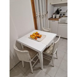 Tavolo a libro 90x90 h.78 bianco opaco aperto cm 180 nuovo art.747 consegna gratuita-arredamentishop.it  Tempesta Offerte mob...