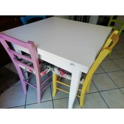 Tavolo a libro 90x90 h.78 bianco opaco aperto cm 180 nuovo art.747 consegna gratuita-arredamentishop.it  Tempesta Offerte mob...