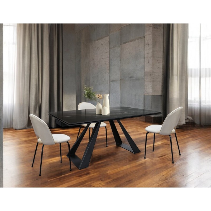 Tavolo in ceramica allungabile cm 160x90h.76 aperto cm 200/240 art.1988 nuovo consegna gratuita-arredamentishop.it  Tempesta ...