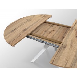 Tavolo allungabile rotondo cm diametro 120h.75,5 allungabile cm 170 art.2177 nuovo consegna gratuita-arredamentishop.it  Temp...