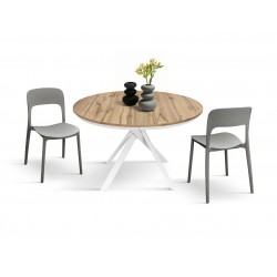 Tavolo allungabile rotondo cm diametro 120h.75,5 allungabile cm 170 art.2177 nuovo consegna gratuita-arredamentishop.it  Temp...