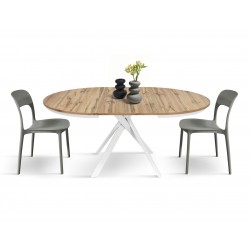 Tavolo allungabile rotondo cm diametro 120h.75,5 allungabile cm 170 art.2177 nuovo consegna gratuita-arredamentishop.it  Temp...