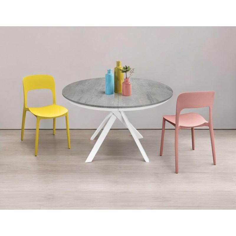 Tavolo rotondo cucina cm diametro 120h.75,5 allungabile cm 170 art.2178 nuovo consegna gratuita-arredamentishop.it  Tempesta ...