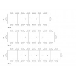 Tavolo per 20 persone cm 180x90h.77 aperto cm 480 art.02005 nuovo consegna gratuita-arredamentishop.it  Tempesta Offerte mobi...