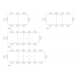Tavolo per 20 persone cm 180x90h.77 aperto cm 480 art.02005 nuovo consegna gratuita-arredamentishop.it  Tempesta Offerte mobi...