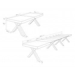Tavolo per 20 persone cm 180x90h.77 aperto cm 480 art.02005 nuovo consegna gratuita-arredamentishop.it  Tempesta Offerte mobi...