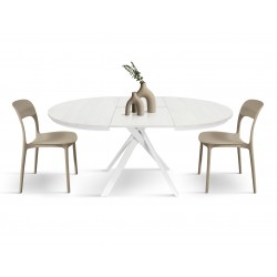 Tavolo bianco rotondo cm diametro 120h.75,5 allungabile cm 170 art.2179 nuovo consegna gratuita-arredamentishop.it  Tempesta ...