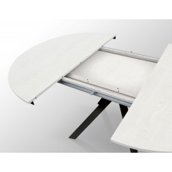 Tavolo rotondo allungabile moderno cm diametro 120h.75,5 allungabile cm 170 art.1986 nuovo consegna gratuita-arredamentishop....