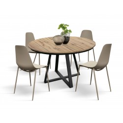 Tavolo allungabile rotondo cm diametro 120h.75,5 allungabile cm 170 art.2180 nuovo consegna gratuita-arredamentishop.it  Temp...