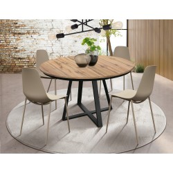 Tavolo allungabile rotondo cm diametro 120h.75,5 allungabile cm 170 art.2180 nuovo consegna gratuita-arredamentishop.it  Temp...