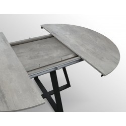 Tavolo rotondo grigio allungabile cm diametro 120h.75,5 aperto cm 170 art.2181 nuovo consegna gratuita-arredamentishop.it  Te...