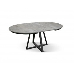Tavolo rotondo grigio allungabile cm diametro 120h.75,5 aperto cm 170 art.2181 nuovo consegna gratuita-arredamentishop.it  Te...