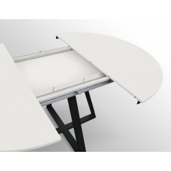 Tavolo rotondo bianco allungabile cm diametro 120h.75,5 aperto cm 170 art.2182 nuovo consegna gratuita-arredamentishop.it  Te...