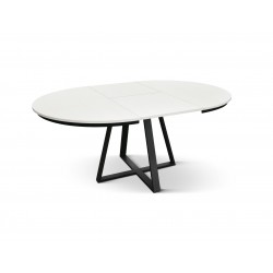 Tavolo rotondo bianco allungabile cm diametro 120h.75,5 aperto cm 170 art.2182 nuovo consegna gratuita-arredamentishop.it  Te...