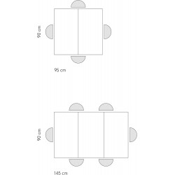 Tavolo cucina allungabile cm 95x90h.76 aperto cm 145x90h.76 art.2227 nuovo consegna gratuita-arredamentishop.it  Tempesta Off...