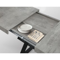 Tavolo cucina industrial cm 95x90h.76 aperto cm 145x90h.76 art. 2228 nuovo consegna gratuita-arredamentishop.it  Tempesta Off...