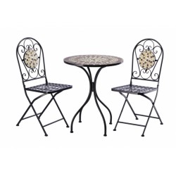 Tavolino con mosaico con 2 sedie art.103312 nuovo consegna gratuita-arredamentishop.it  AD TREND Offerte mobili 145,00 € 145,...