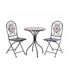 Tavolino in mosaico con 2 sedie art.103315 nuovo consegna gratuita-arredamentishop.it  AD TREND Offerte mobili 145,00 € 145,0...
