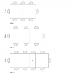 Tavolo 90 x 180 allungabile cm 220/260 nuovo art.2230 consegna gratuita-arredamentishop.it  Tempesta Offerte mobili 420,00 € ...