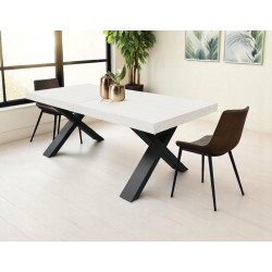 Tavolo bianco con gambe nere cm 180x90h.76 aperto cm 220/260 nuovo art.1982 consegna gratuita-arredamentishop.it  Tempesta Of...