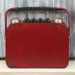 Appendi chiavi da muro Radio metallo con orologio vintage cm 22x8,5h.19 art.144392 nuovo consegna gratuita-arredamentishop.it...
