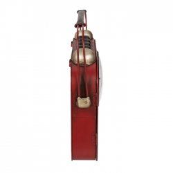 Appendi chiavi da muro Radio metallo con orologio vintage cm 22x8,5h.19 art.144392 nuovo consegna gratuita-arredamentishop.it...