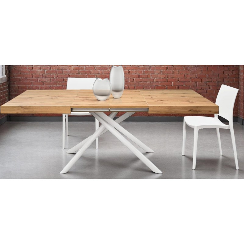 Tavolo pranzo allungabile cm 140x90h.74 aperto cm 180/220 nuovo art.2250 consegna gratuita-arredamentishop.it  Tempesta Offer...