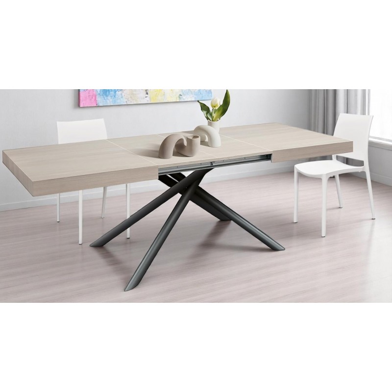 Tavolo allungabile design moderno cm 140x90h.74 aperto cm 180/220 nuovo art.2247 consegna gratuita-arredamentishop.it  Tempes...