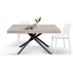 Tavolo con gambe incrociate design cm 160x90h.74 aperto cm 200/240 nuovo art.2255 consegna gratuita-arredamentishop.it  Tempe...