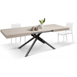 Tavolo con gambe incrociate design cm 160x90h.74 aperto cm 200/240 nuovo art.2255 consegna gratuita-arredamentishop.it  Tempe...