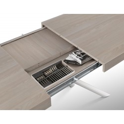 Tavolo allungabile piedi incrociati cm 140x90h.74 aperto cm 180/220 nuovo art.2251 consegna gratuita-arredamentishop.it  Temp...