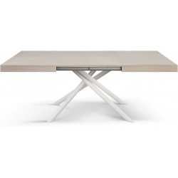 Tavolo allungabile piedi incrociati cm 140x90h.74 aperto cm 180/220 nuovo art.2251 consegna gratuita-arredamentishop.it  Temp...