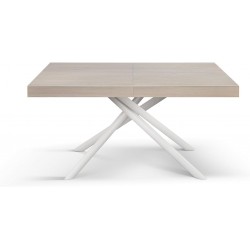 Tavolo allungabile piedi incrociati cm 140x90h.74 aperto cm 180/220 nuovo art.2251 consegna gratuita-arredamentishop.it  Temp...