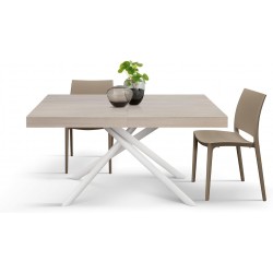 Tavolo allungabile piedi incrociati cm 140x90h.74 aperto cm 180/220 nuovo art.2251 consegna gratuita-arredamentishop.it  Temp...