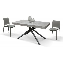 Tavolo effetto cemento allungabile cm 140x90h.74 aperto cm 180/220 nuovo art.2248 consegna gratuita-arredamentishop.it  Tempe...