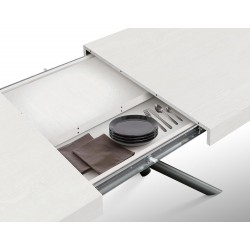 Tavolo bianco e nero cm 140x90h.74 aperto cm 180/220 nuovo art.2249 consegna gratuita-arredamentishop.it  Tempesta Offerte mo...