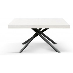 Tavolo bianco e nero cm 140x90h.74 aperto cm 180/220 nuovo art.2249 consegna gratuita-arredamentishop.it  Tempesta Offerte mo...