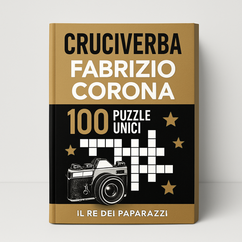 Libro Cruciverba Fabrizio Corona: 100 Schemi Tematici Unici sul Gossip e il Re dei Paparazzi - Formato Tascabile con Soluzion...