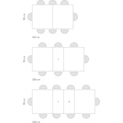Tavolo da pranzo moderno allungabile cm 160x90h.74 aperto cm 200/240 nuovo art.2257 consegna gratuita-arredamentishop.it  Tem...