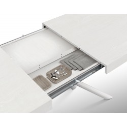 Tavolo allungabile 10 posti bianco cm 140x90h.74 aperto cm 180/220 nuovo art.2253 consegna gratuita-arredamentishop.it90  Tem...