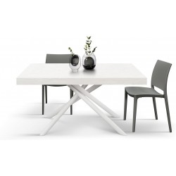 Tavolo allungabile fino a 240 cm bianco cm 160x90h.74 aperto cm 200/240 nuovo art.2261 consegna gratuita-arredamentishop.it  ...
