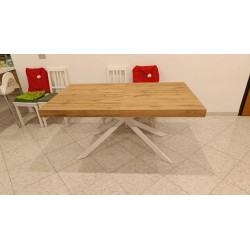 Tavolo in legno rustico moderno cm 140x90h.74 aperto cm 180/220 nuovo art.2266 consegna gratuita-arredamentishop.it  Tempesta...
