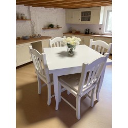 Tavolo a libro 80x80 h.78 bianco opaco aperto cm 160 nuovo art.746 consegna gratuita-arredamentishop.it  Tempesta Offerte mob...