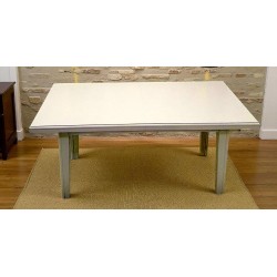 Tavolo legno bianco opaco cm 160x85h.76 allungabile fino a 340 cm nuovo art.0742 consegna gratuita-arredamentishop.it  Tempes...