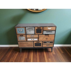 Cassettiera industriale vintage montata cm 100x33,5h.81 nuova art.101626 consegna gratuita-arredamentishop.it  AD TREND Offer...