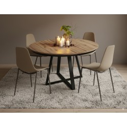 Tavolo allungabile rotondo cm diametro 120h.75,5 allungabile cm 170 art.2180 nuovo consegna gratuita-arredamentishop.it  Temp...