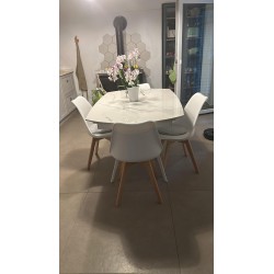 Tavolo girevole allungabile cm 120x90h.78 aperto cm 180 top ceramica nuovo art.1919 consegna gratuita-arredamentishop.it  Tem...